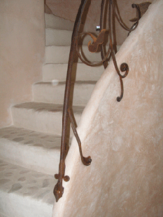 Rampe d'escalier métallique