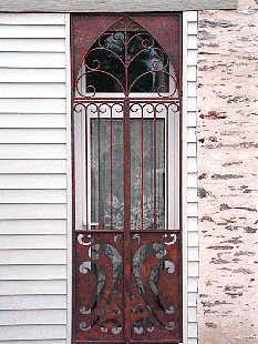 Porte d'entrée en fer forgé