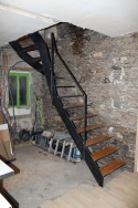 Escalier du haut en cours de pose